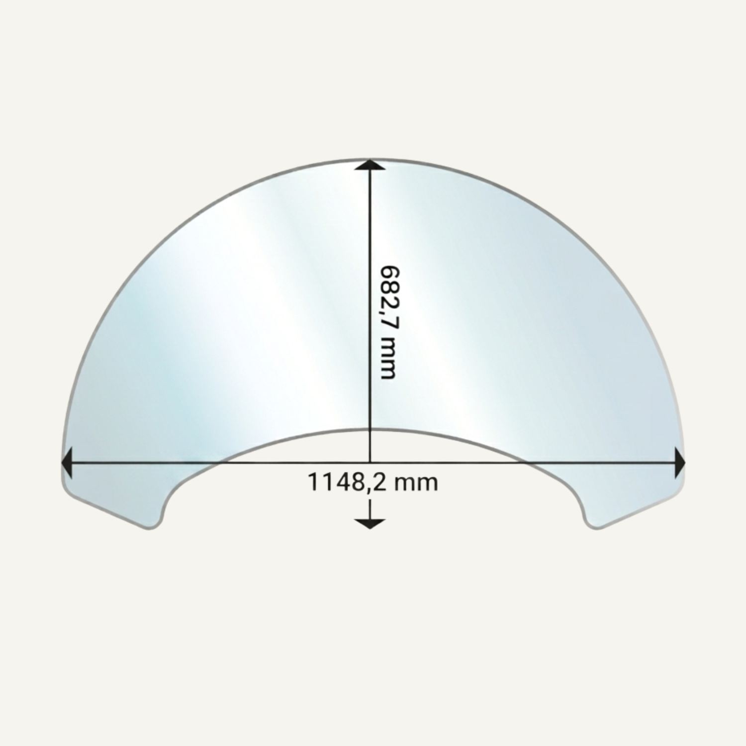 Aduro Glas Bodenplatte, Ellipse XL