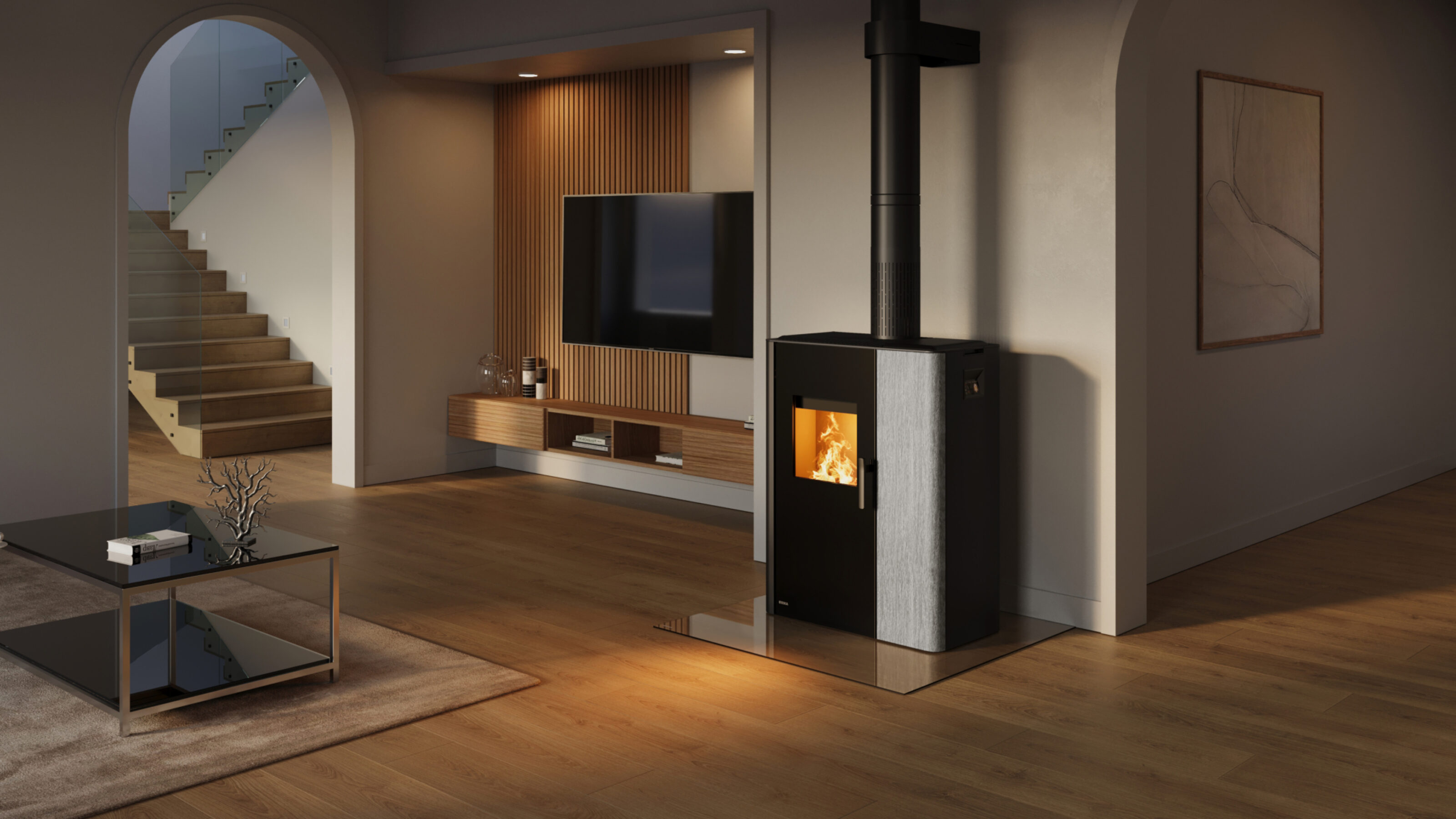 Rika Induo III (10,0 kW) Kombiofen Pellet & Scheitholz