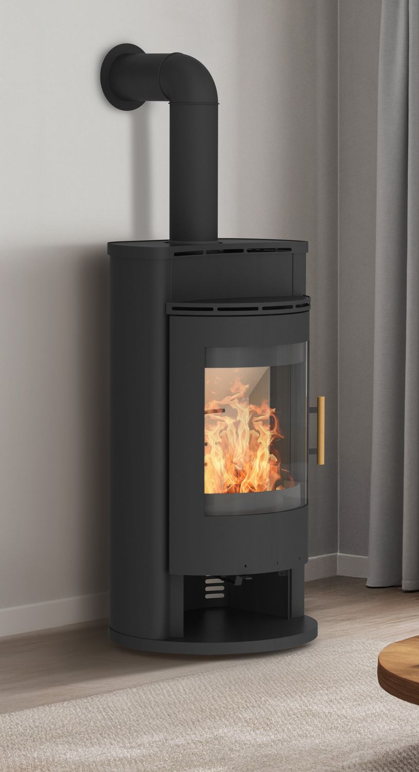 Königshütte Saros Stahl schwarz (8,0 kW)