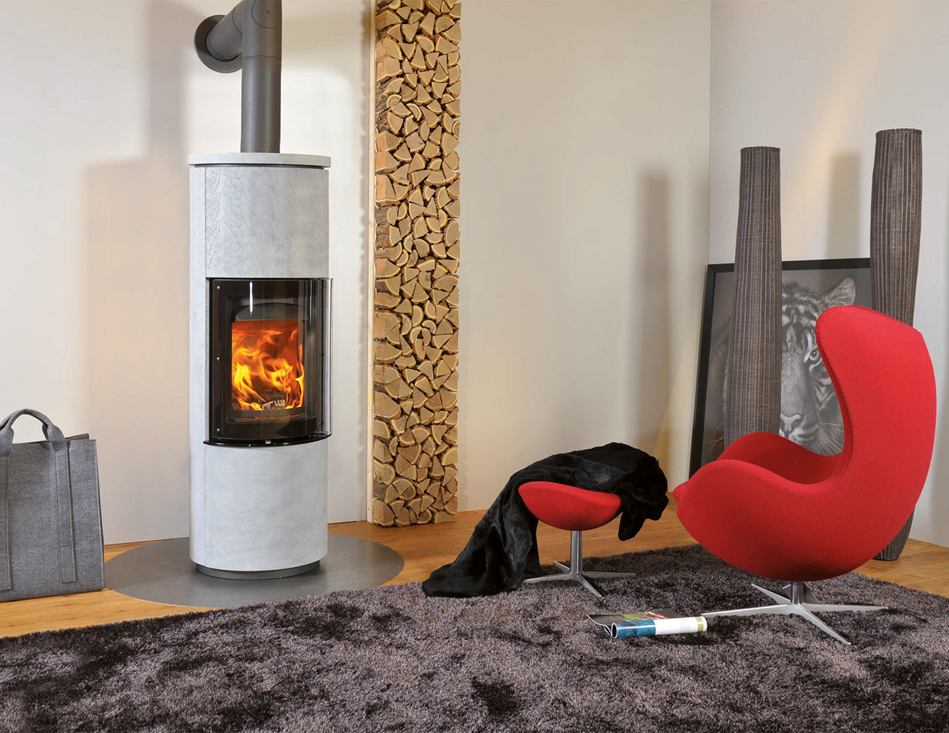 Max Blank Nimes L Stone (5,1 kW), oben, Naturstein hellgrau gestrahlt