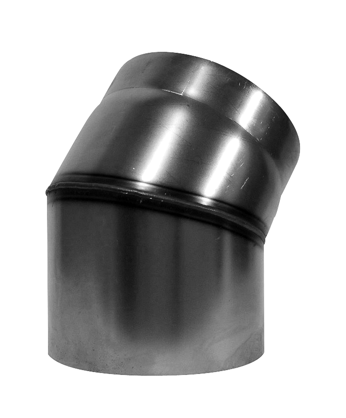 Spartherm Rauchrohr, unlackiert, Bogen 45° (verschiedene Durchmesser)