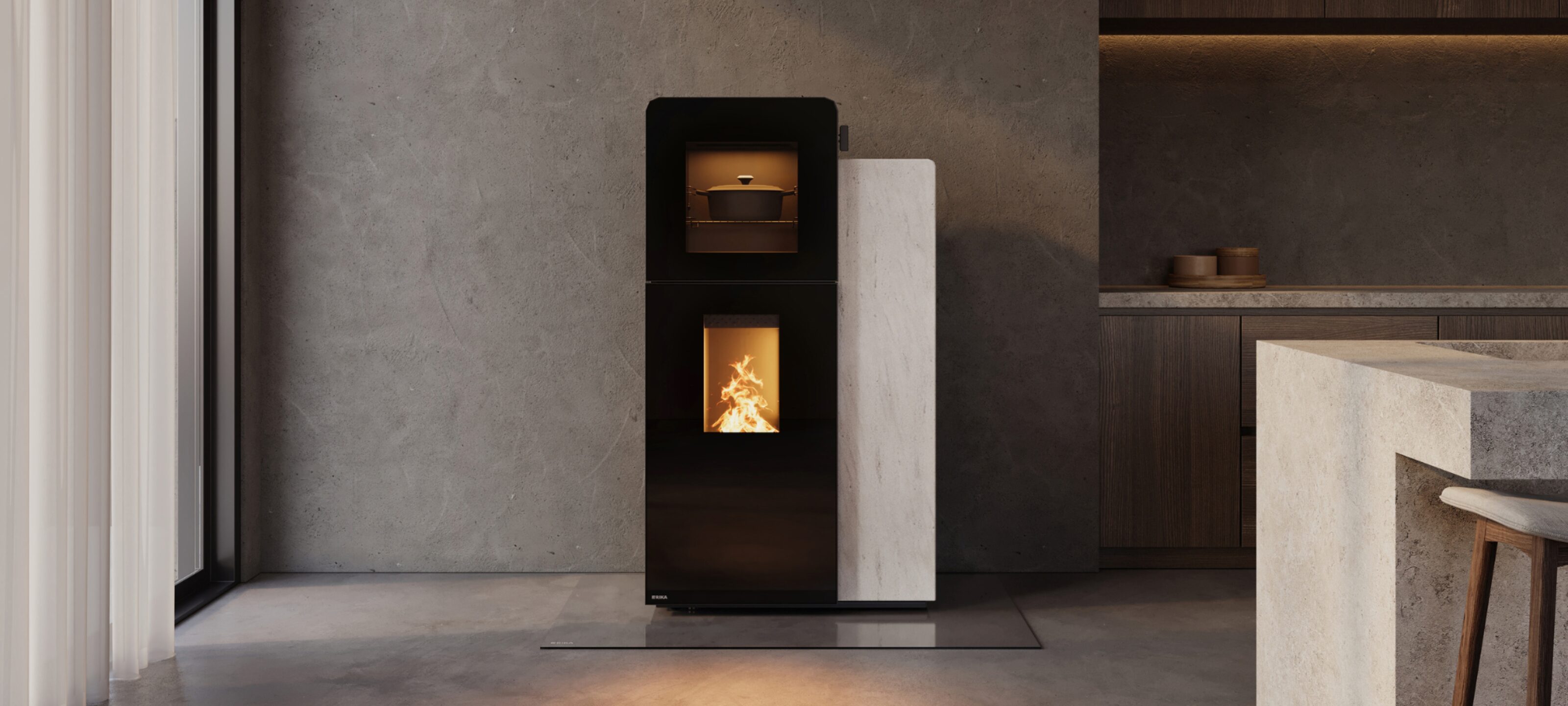 Rika Domo Back (7,0 kW), Speckstein – Bild 4
