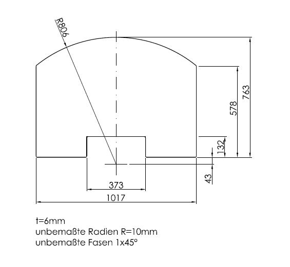 Spartherm Vorlegeplatte aus Glas für Senso S