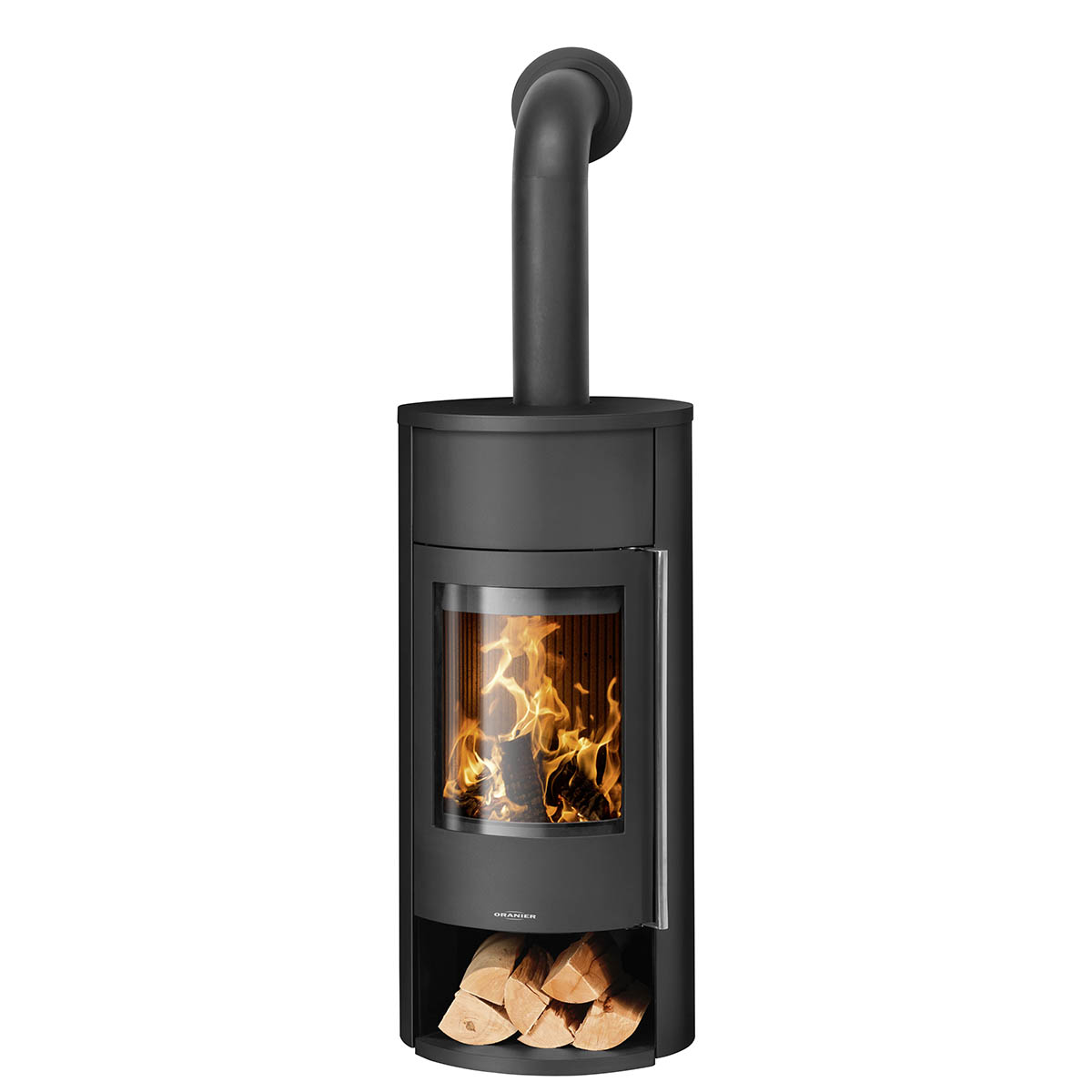 5459-11-Polar-Neo-W-StahlSchwarz-Holzfach-offen-F Oranier Polar Neo W+ (8,0 kW)