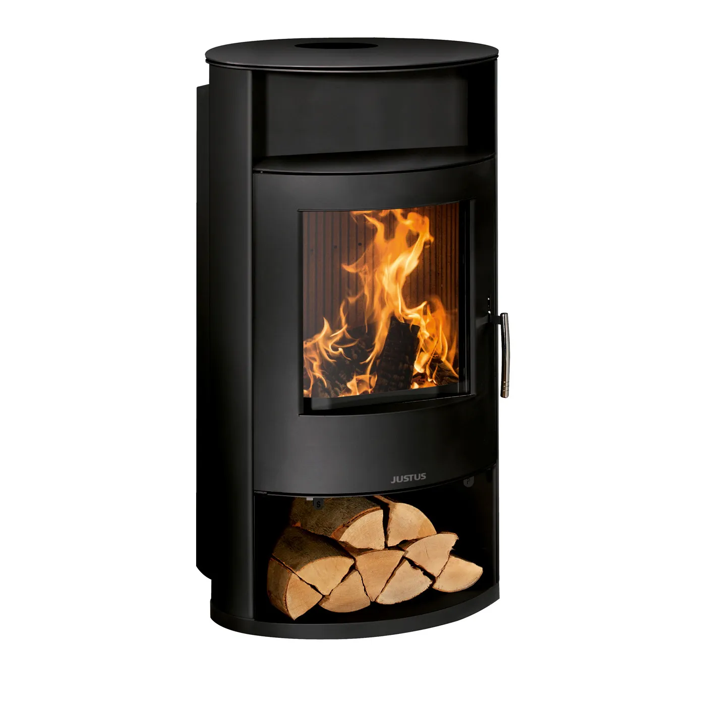 Justus Island Aqua (10 kW), Speckstein, Korpus Stahl Schwarz