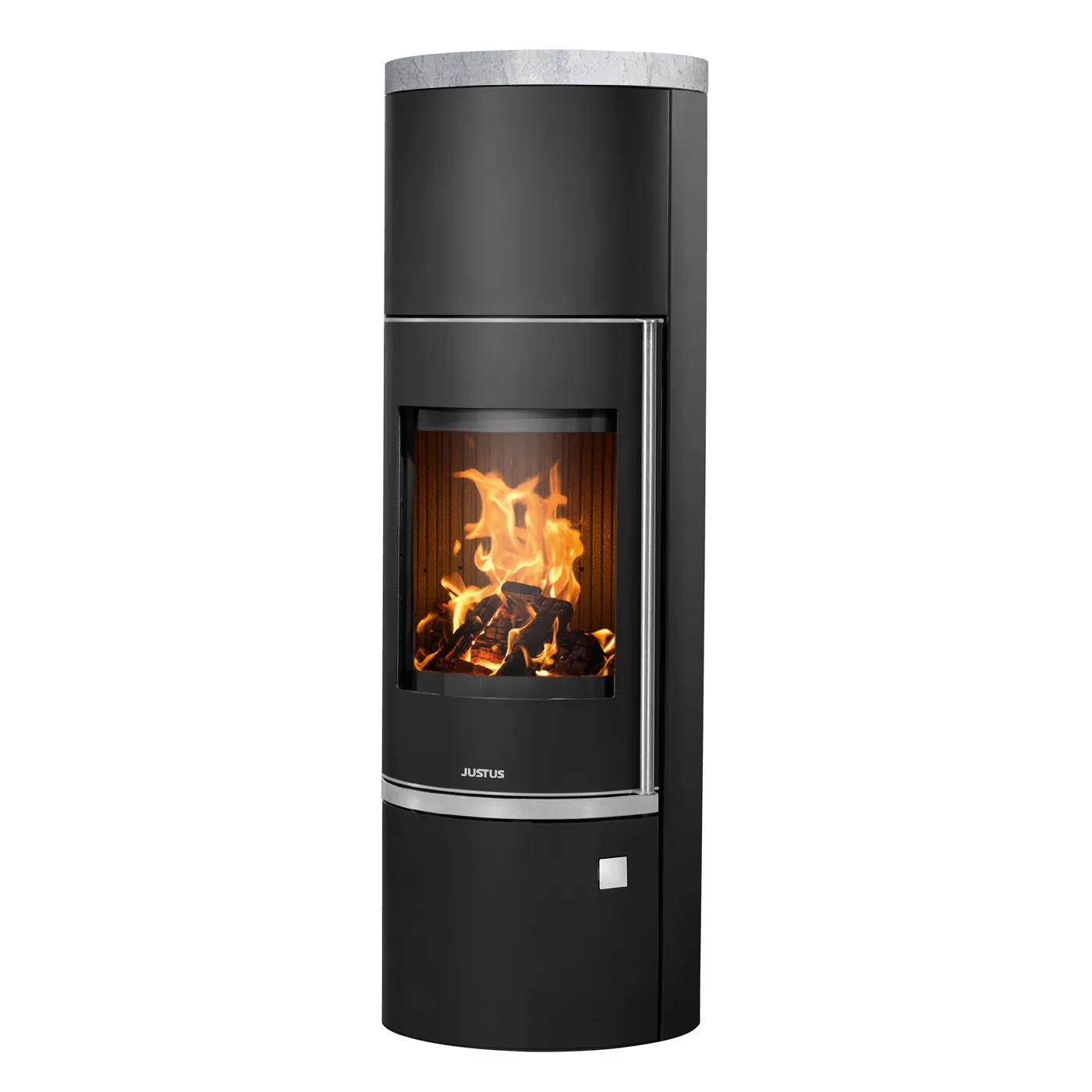 Justus Faro W+ 2.0 (7 kW), Speckstein, Korpus Stahl Schwarz