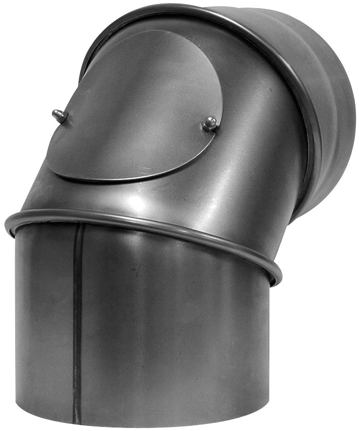 Spartherm Rauchrohr, unlackiert, Bogen 90° (verschiedene Durchmesser)