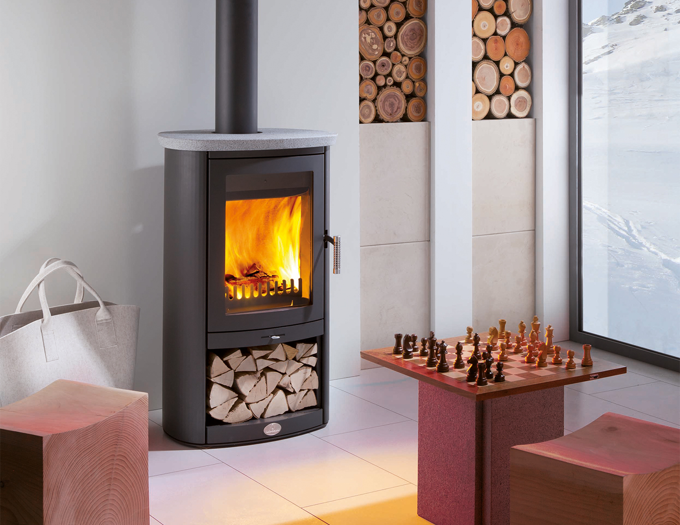 Max Blank Rio S Steel (6,5 kW), Naturstein grau gemeißelt – Bild 2