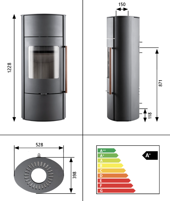 CARINO PLUS Stahl schwarz (5,5 kW)