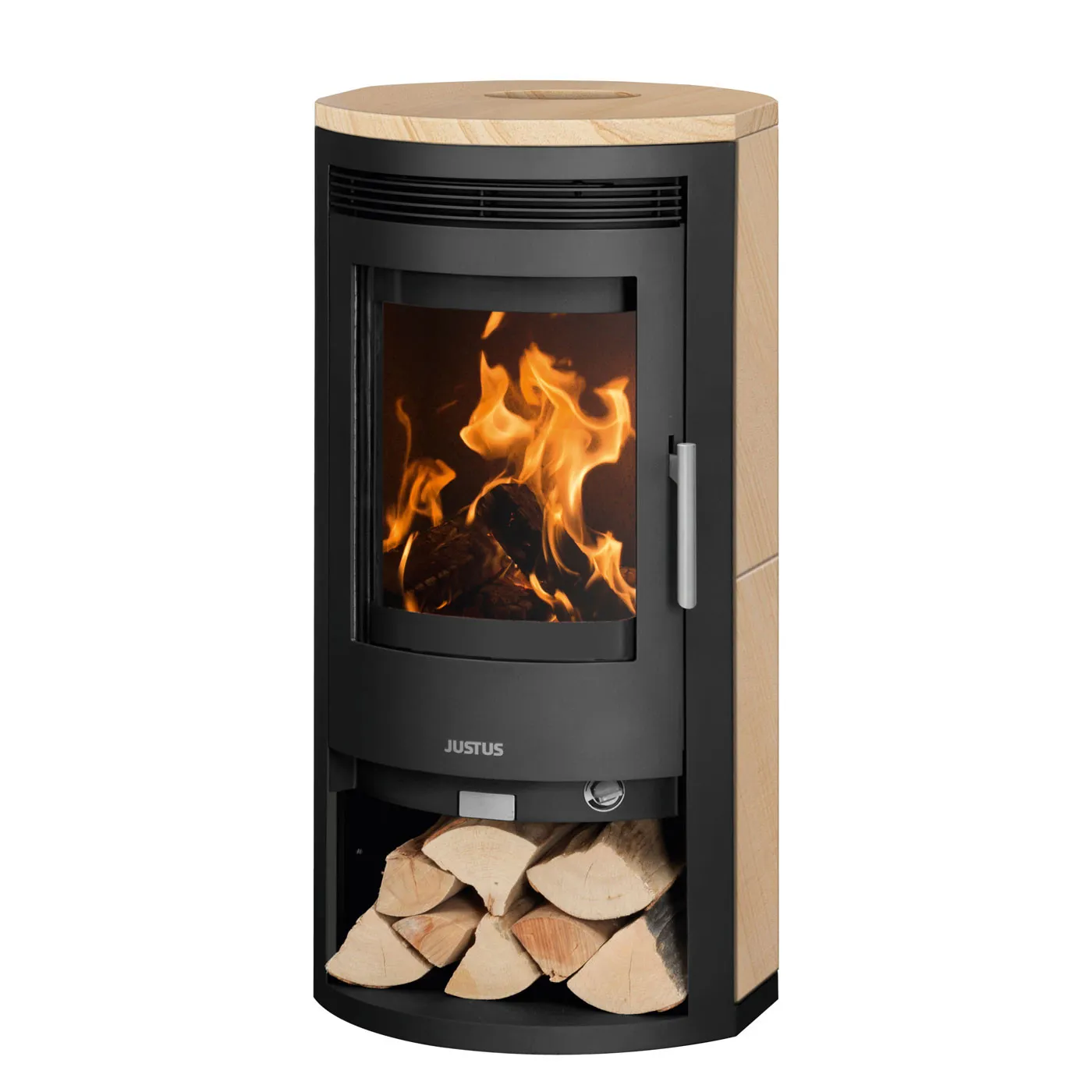 Justus Baltrum 5 D 2.0 (5,5 kW), Speckstein, Korpus Stahl Schwarz