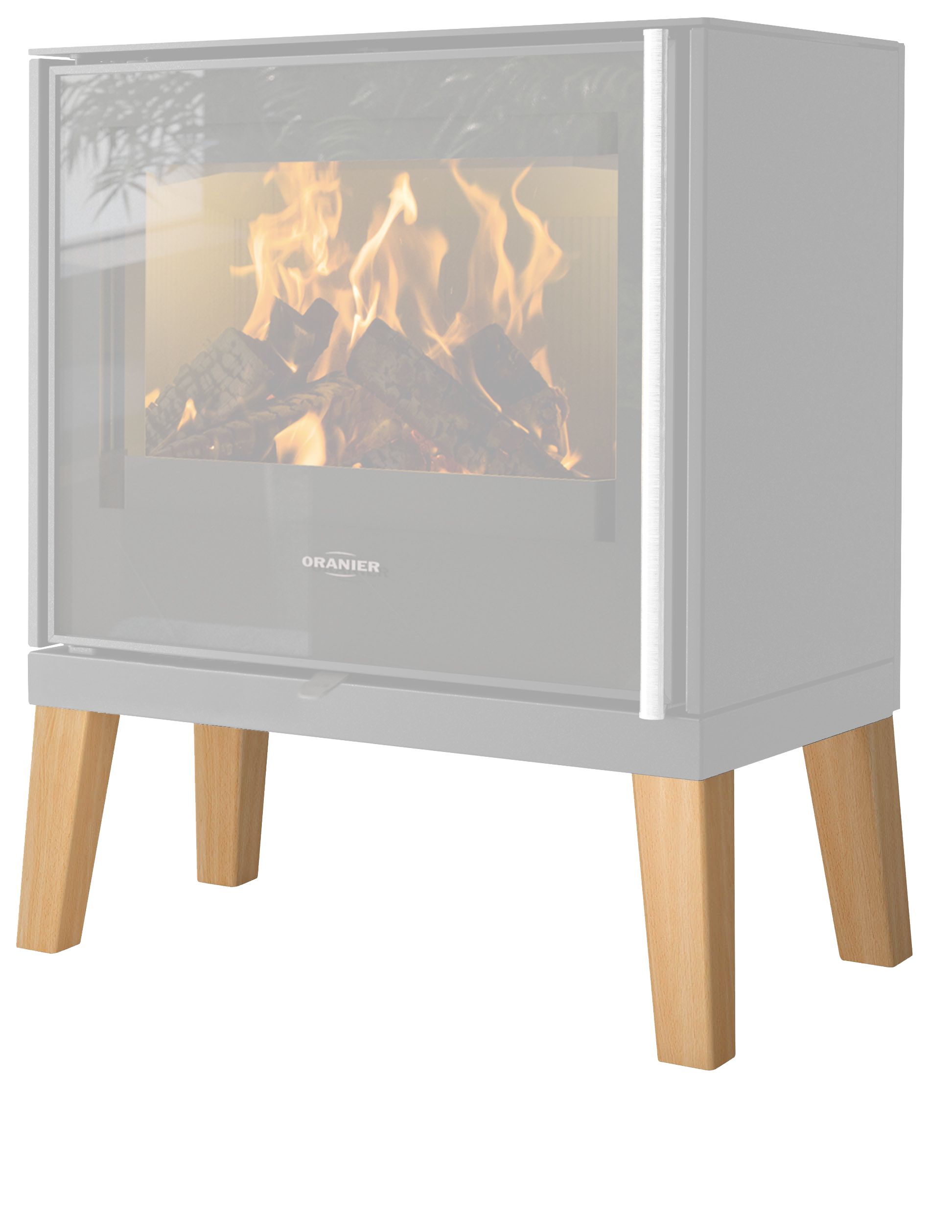 Fuß-Set Holz Buche (inkl. Montageplatte) für Oranier Ziva, Oranier Ziva Cook und Oranier Ziva XL