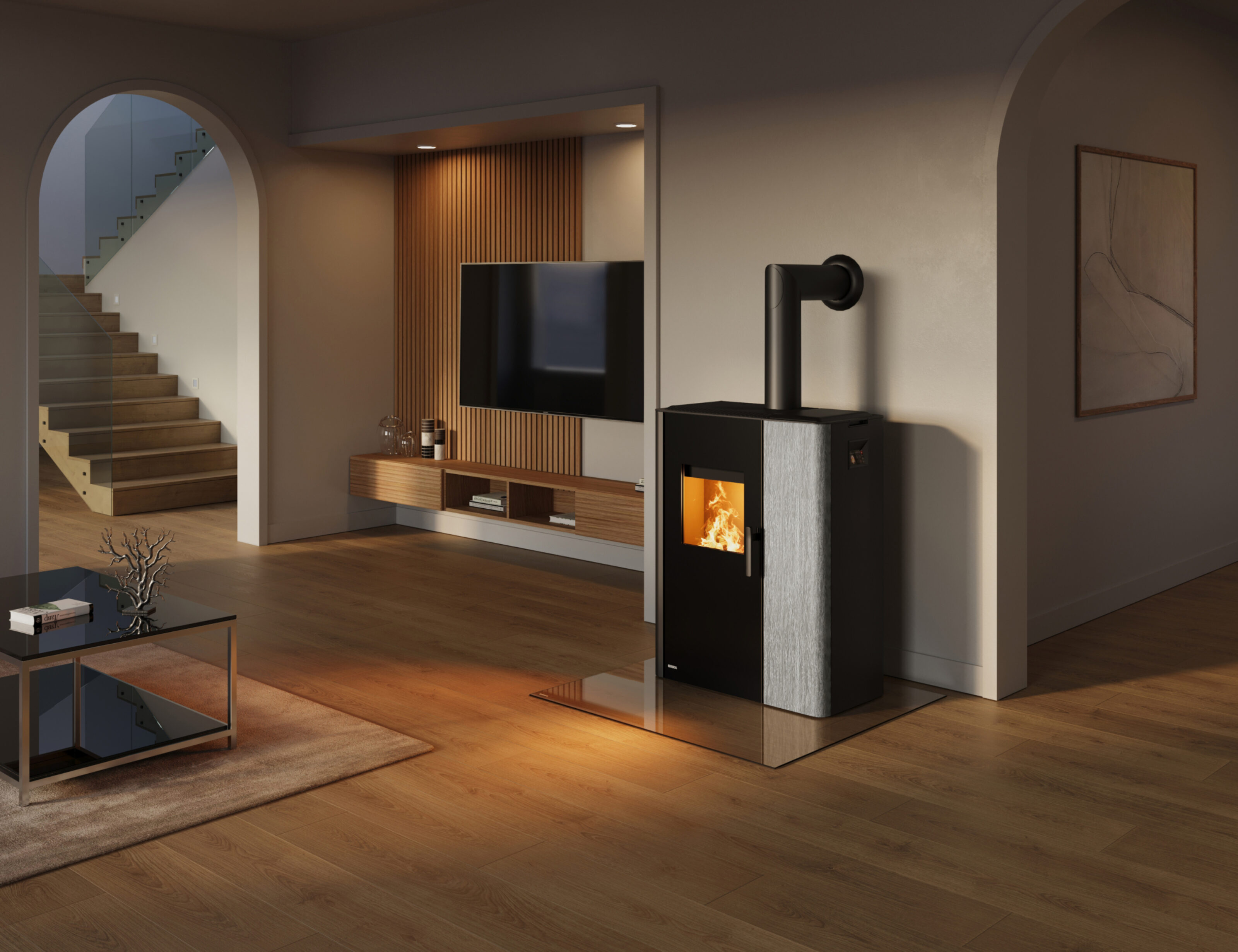 Rika Induo III (10,0 kW) Kombiofen Pellet & Scheitholz
