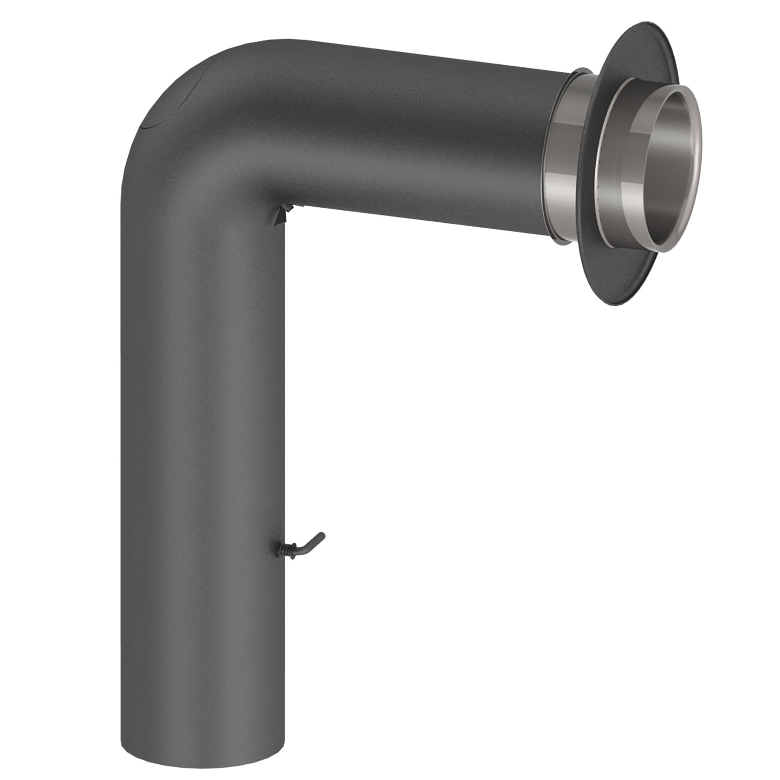 FERRO3417 Vollformrohr-Set, Ø 150 mm, 500 x 700 mm, inkl. Tür, Drosselklappe, Rosette, Wandfutter