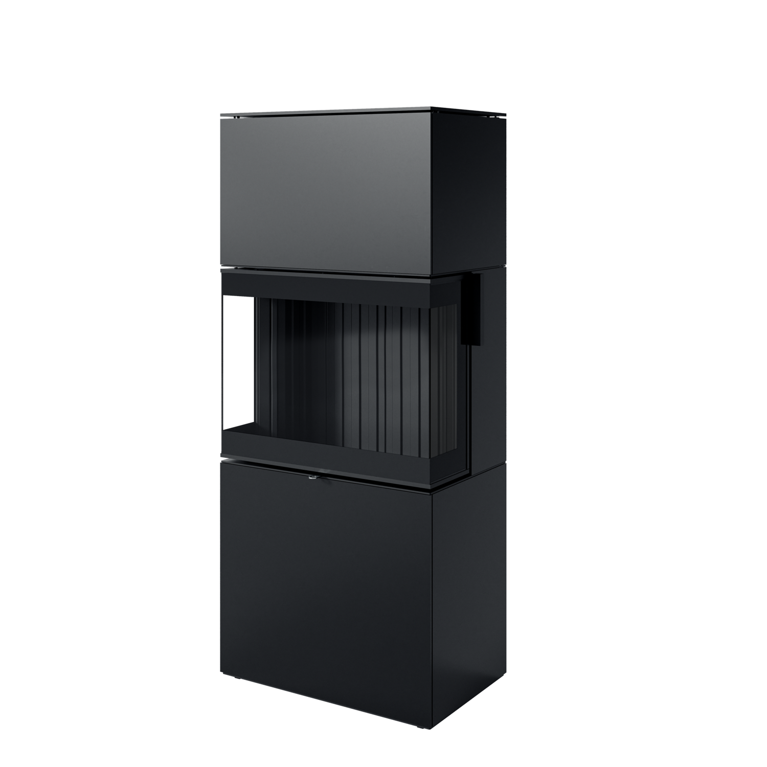 Spartherm Largo S steel (8,8 kW), Raumluftabhängig (RLA), Nero