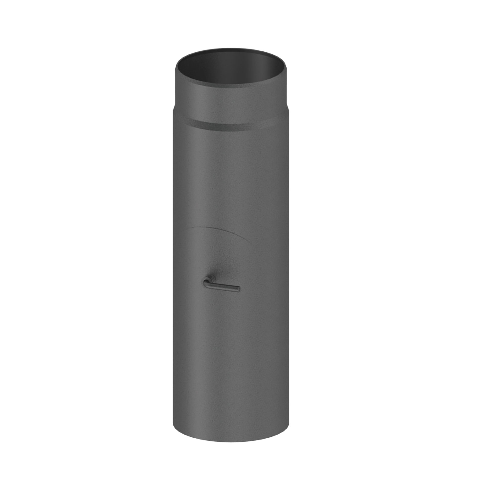 FERRO3451 Längenelement, Ø 150 mm, 500 mm, inkl. Tür, Drosselklappe