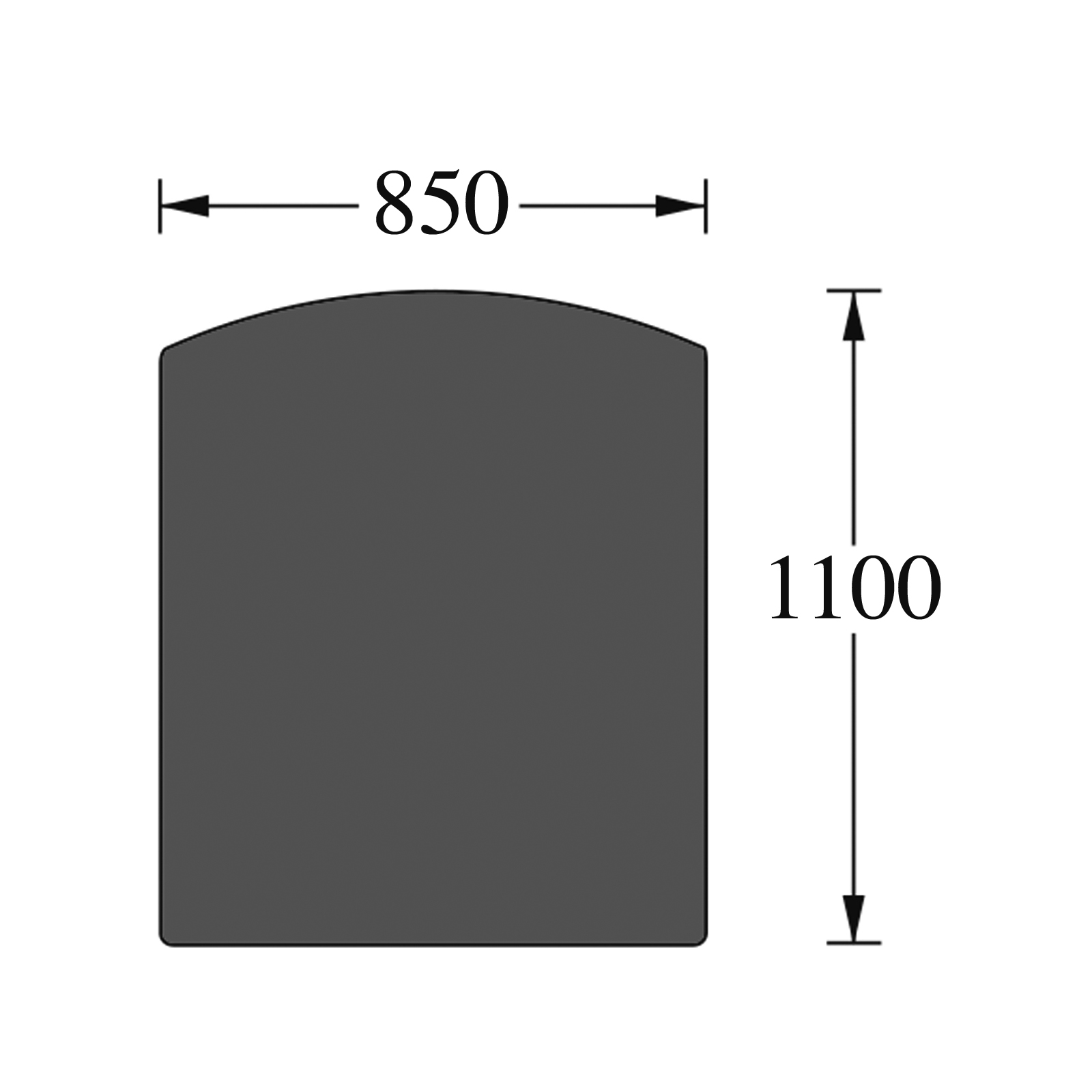 Zeichnung-Platte-11-BKK58b9613a42e79 Funkenschutzplatte Flacher Bogen 850 x 1.100 mm (Glas)