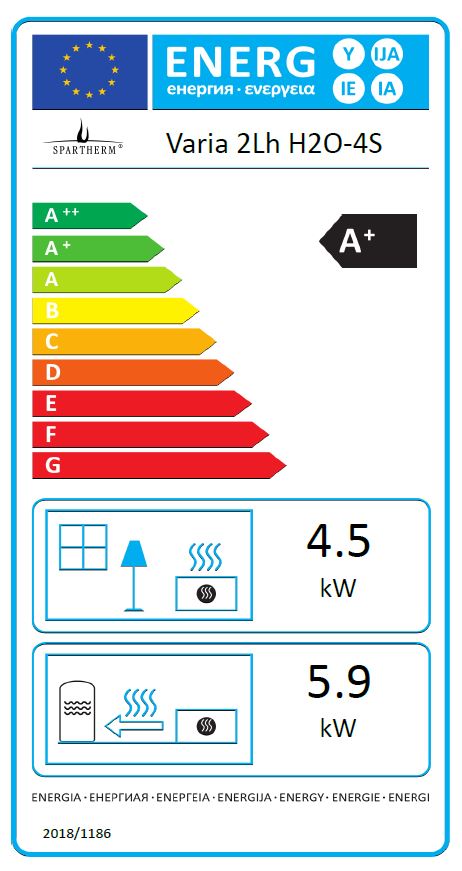 Spartherm Varia 2LH H20 Energielabel - Westfeuer Onlineshop