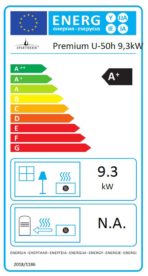 Spartherm Premium A-U-50h Energielabel - Westfeuer Onlineshop