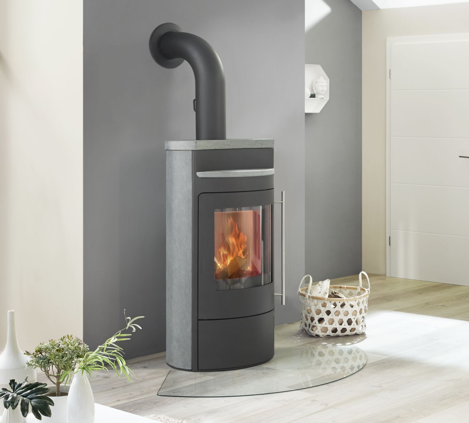 milieu_tecapa2_naturstein Olsberg Tecapa II Compact (Stahltür) (6,0 kW)