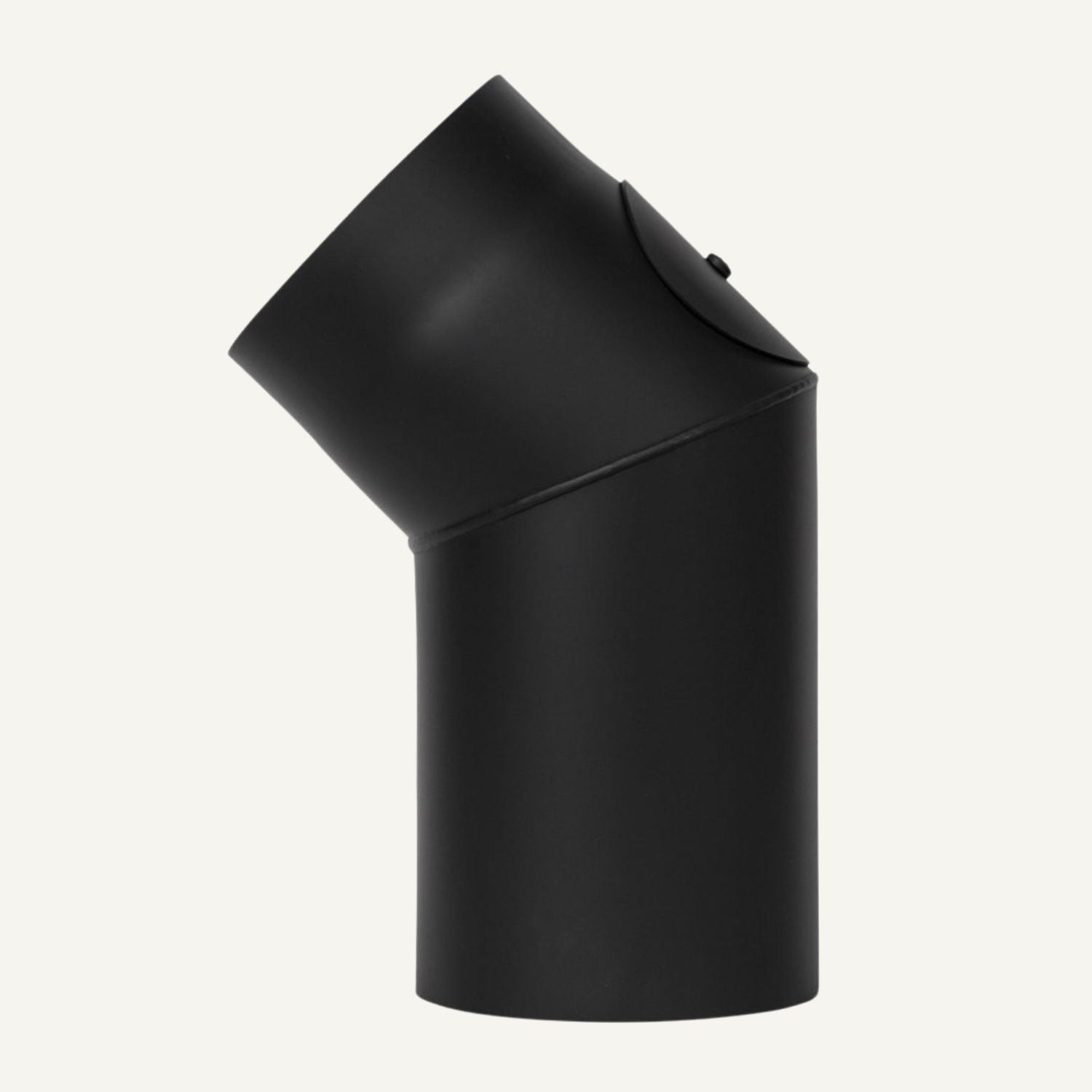 Aduro Rauchrohrbogen 45 Grad mit Reinigungsklappe, ø 150 mm, Schwarz