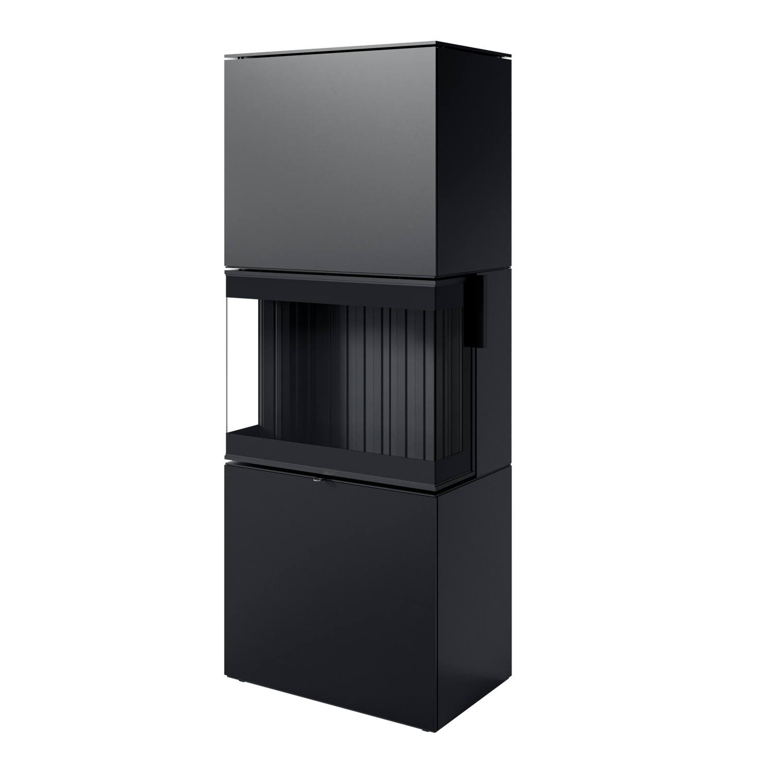 Spartherm Largo L steel (8,8 kW), Raumluftabhängig (RLA), Nero