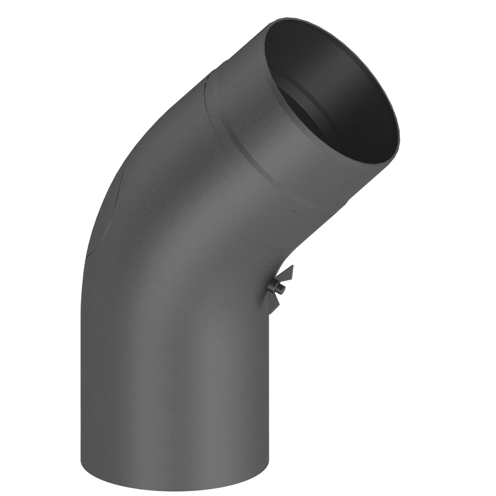FERRO3445 Vollformrohr-Bogen, Ø 150 mm, 45°, inkl. Tür