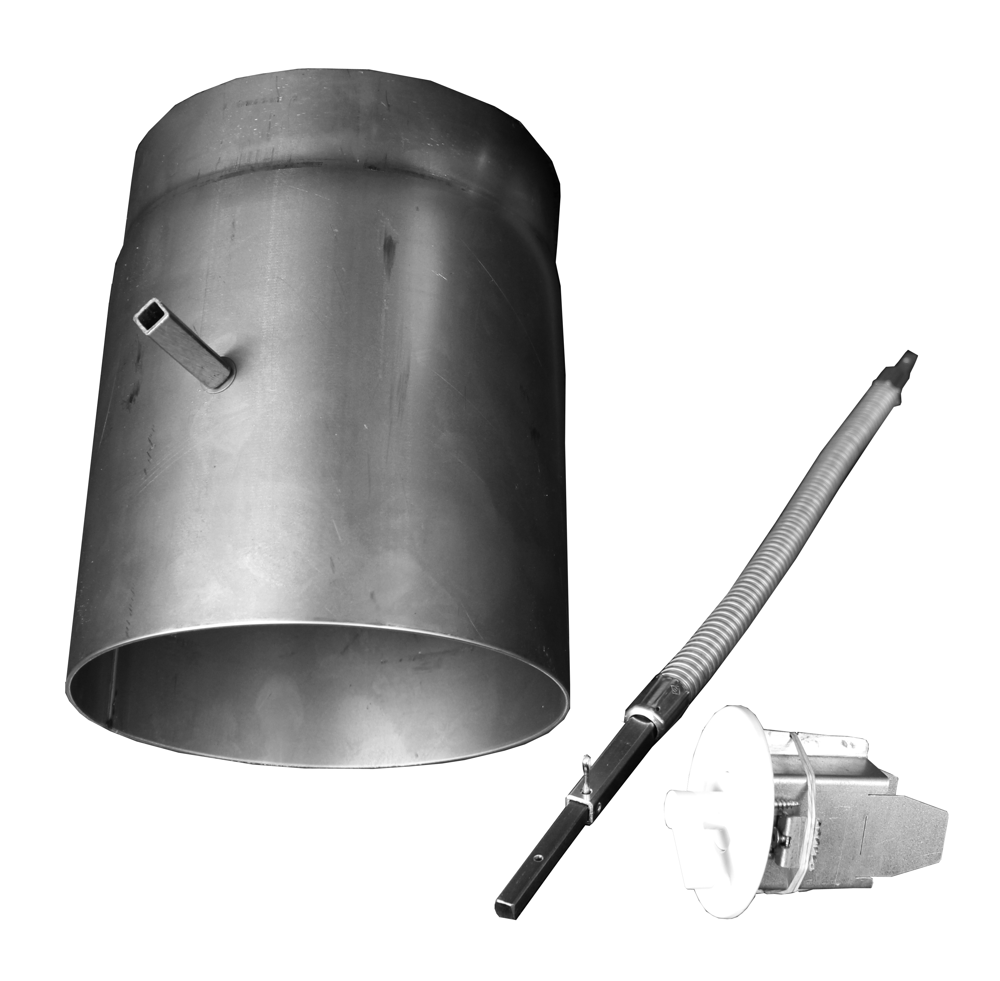 Spartherm Rauchrohr, unlackiert, Separate Abgasklappe (verschiedene Ausführungen)