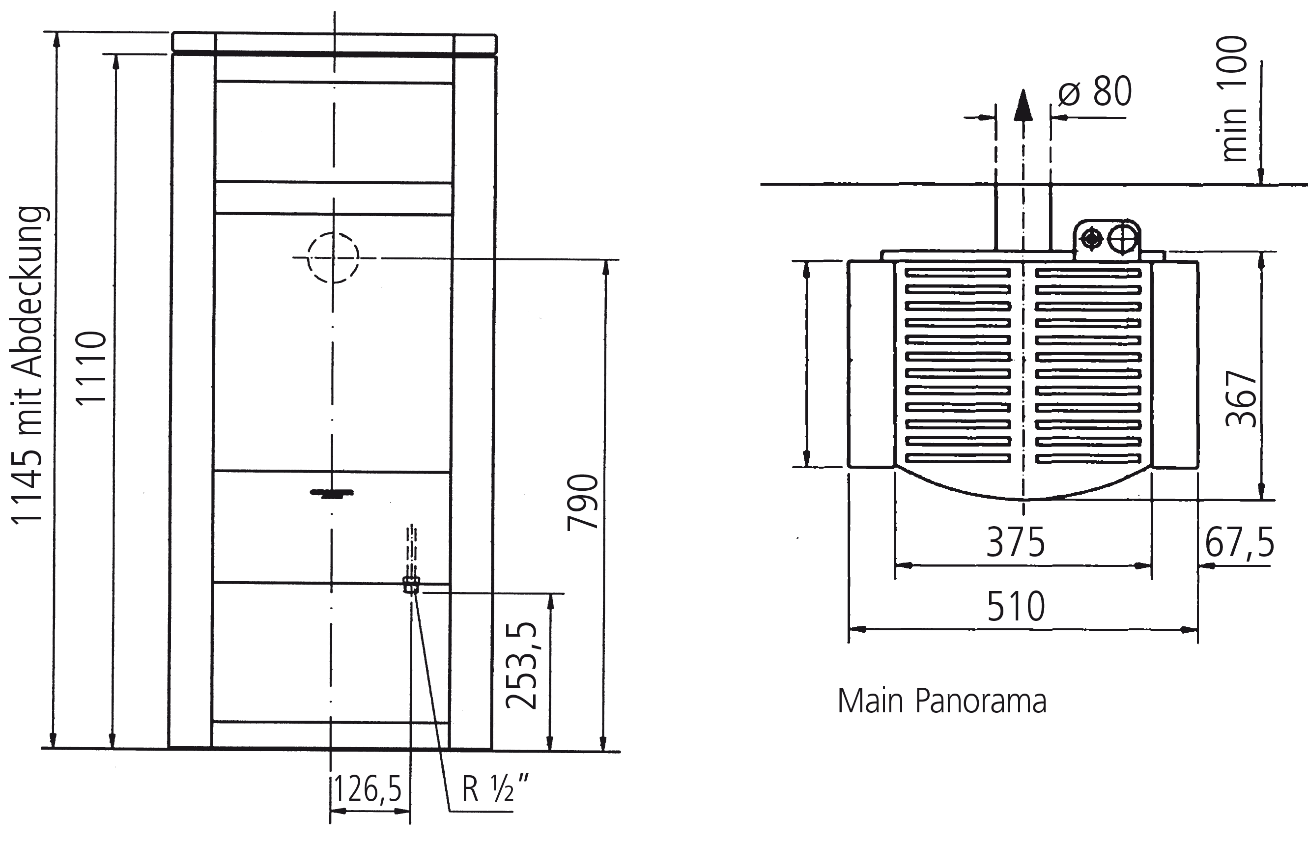 Oranier 60-57 Main Panorama Gas (5,0 kW) – Bild 2