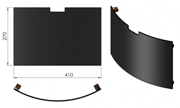 Tür für Holzfach (Stahl grau) für TT40-Serie