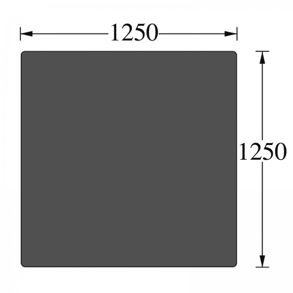 Funkenschutzplatte Quadrat 1.250 x 1.250 mm (Glas)