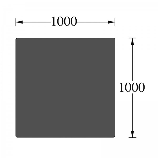 Funkenschutzplatte Quadrat 1.000 x 1.000 mm (Glas)