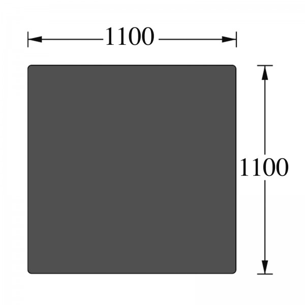 Funkenschutzplatte Quadrat 1.100 x 1.100 mm (Glas)