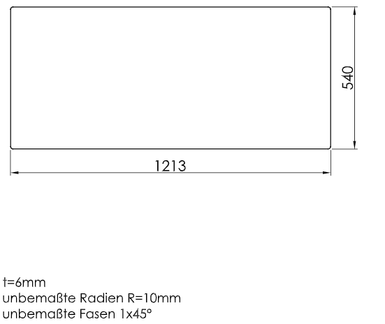 Spartherm Vorlegeplatte aus Glas für Module Linear M